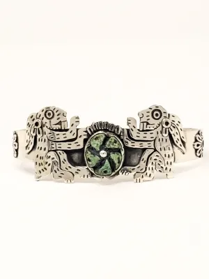 Tochtli (Rabbit) Peyote Silver Bracelet