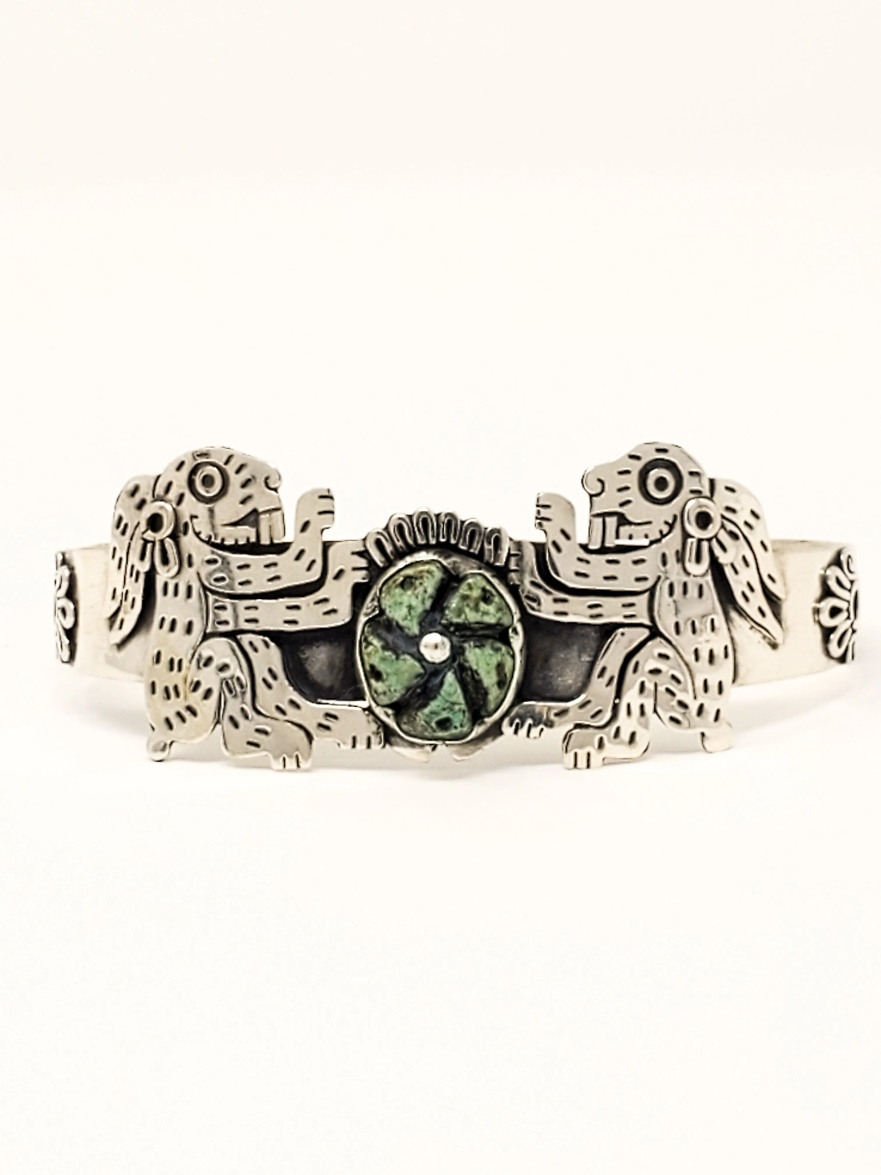 Tochtli (Rabbit) Peyote Silver Bracelet