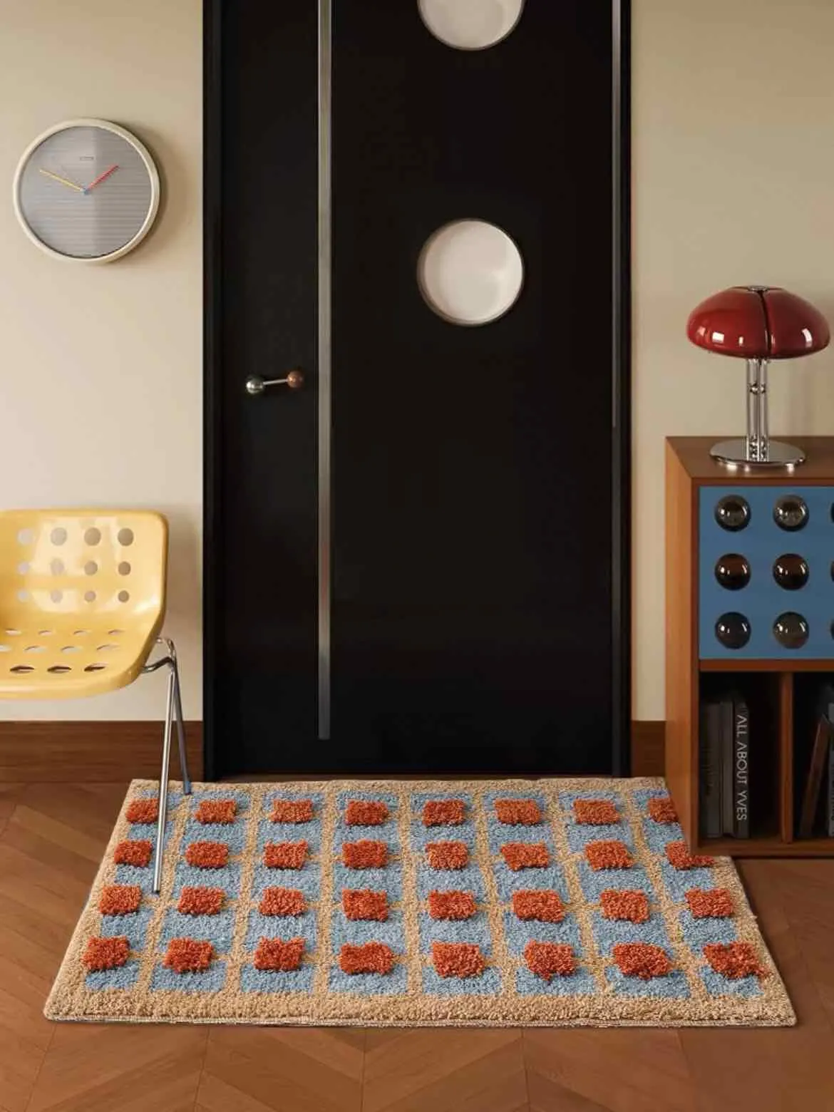 Ultra Soft Retro Bath Rug. Machine-washable. Absorbent Mat