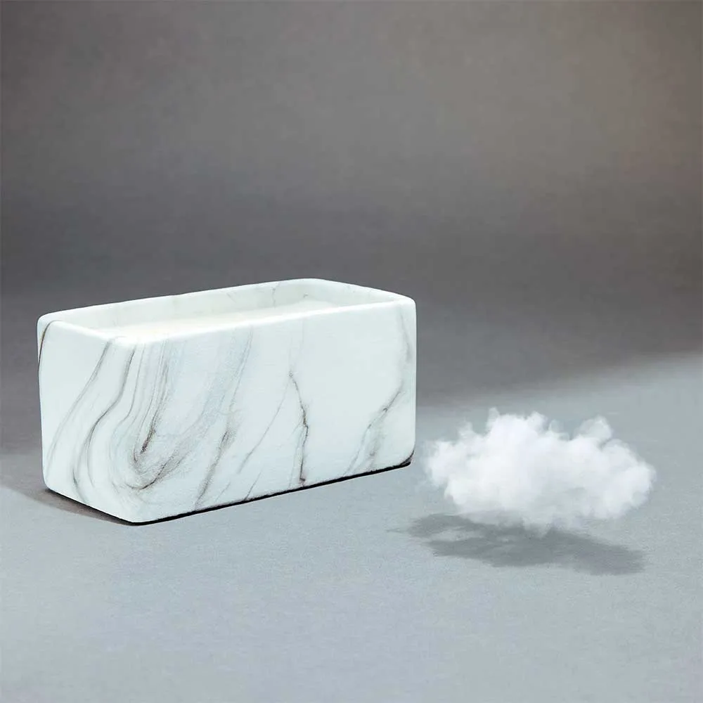 White Marble Prism Candle 24oz (Clearance)
