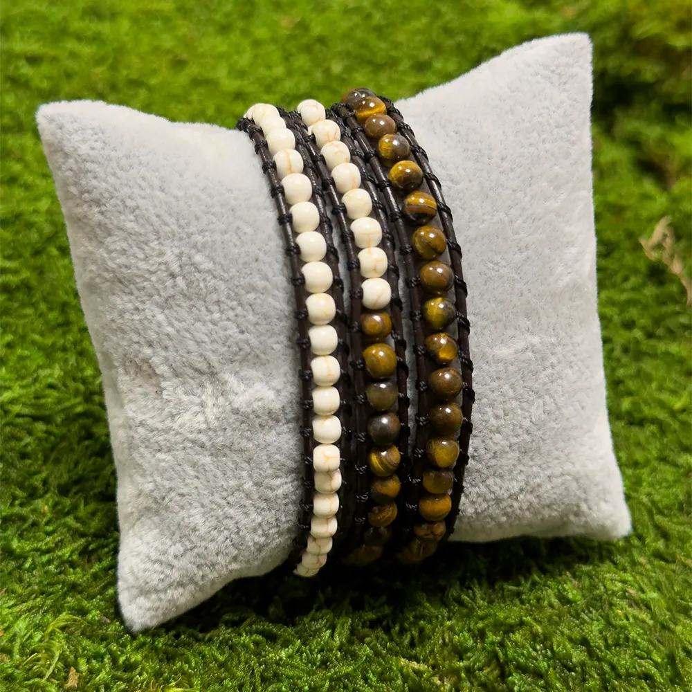 White Turquoise   Tiger Eye Bracelet
