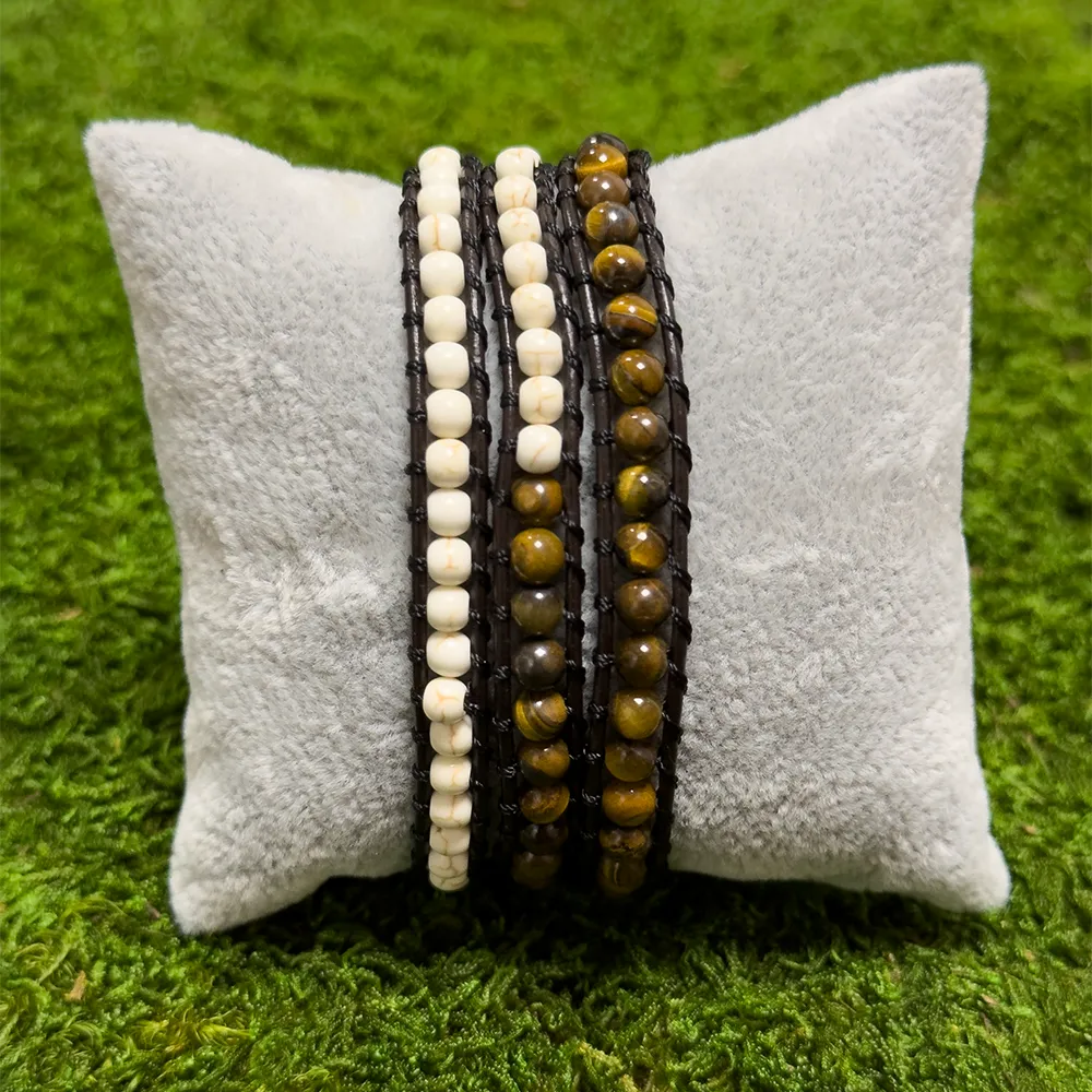 White Turquoise   Tiger Eye Bracelet