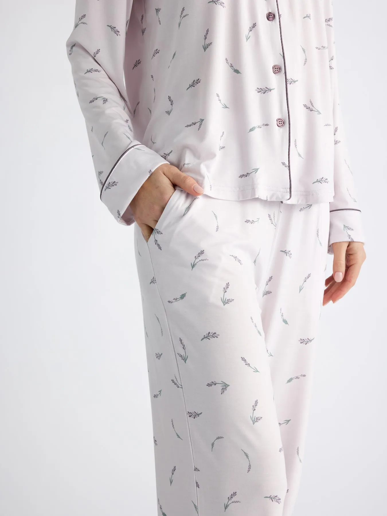 Women's Bamboo Stretch-Knit Long Sleeve Pajama Set