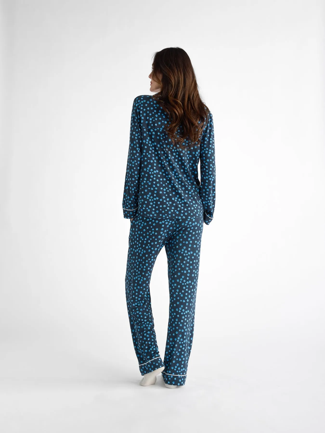 Women's Bamboo Stretch-Knit Long Sleeve Pajama Set