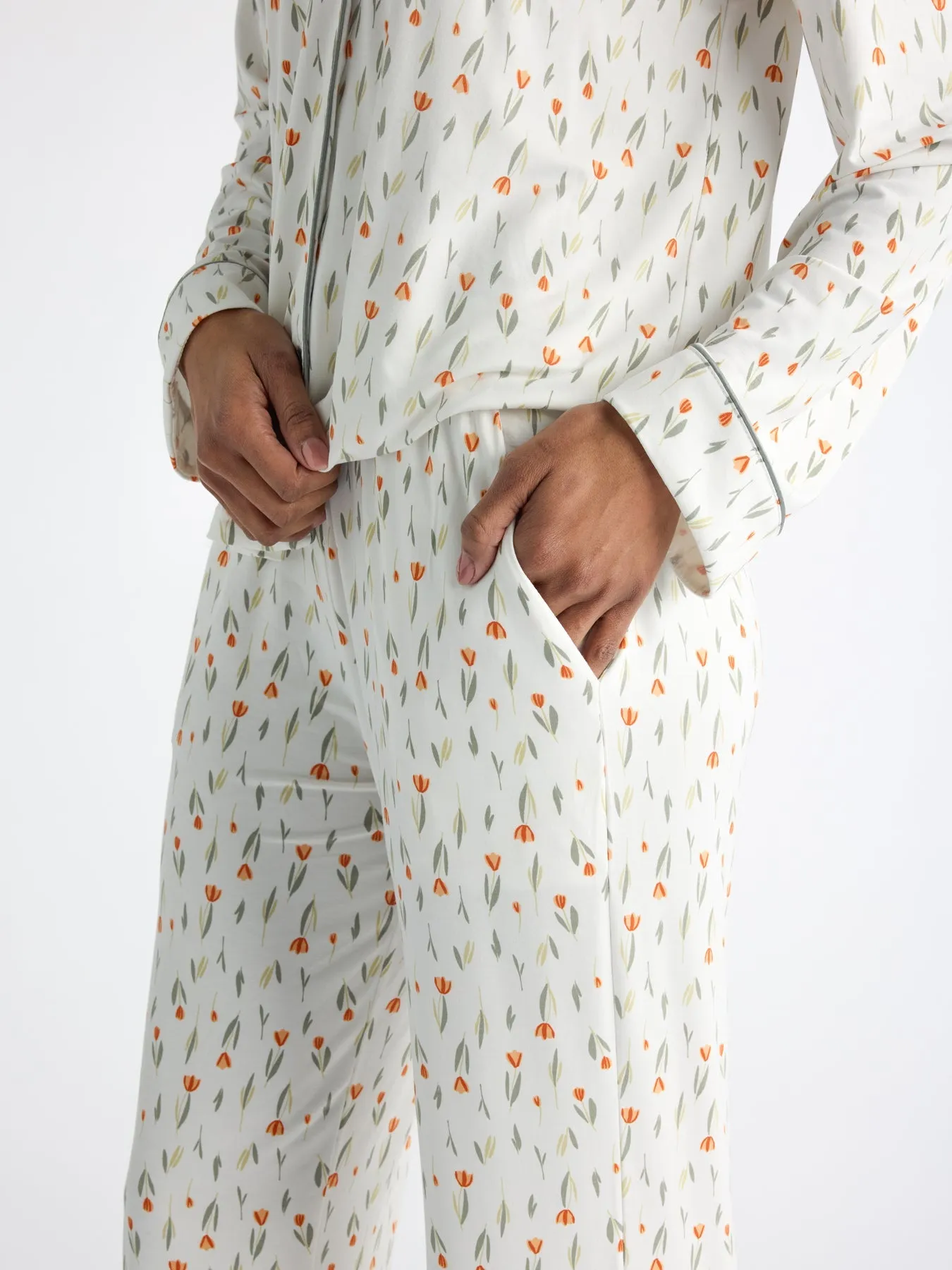Women's Bamboo Stretch-Knit Long Sleeve Pajama Set