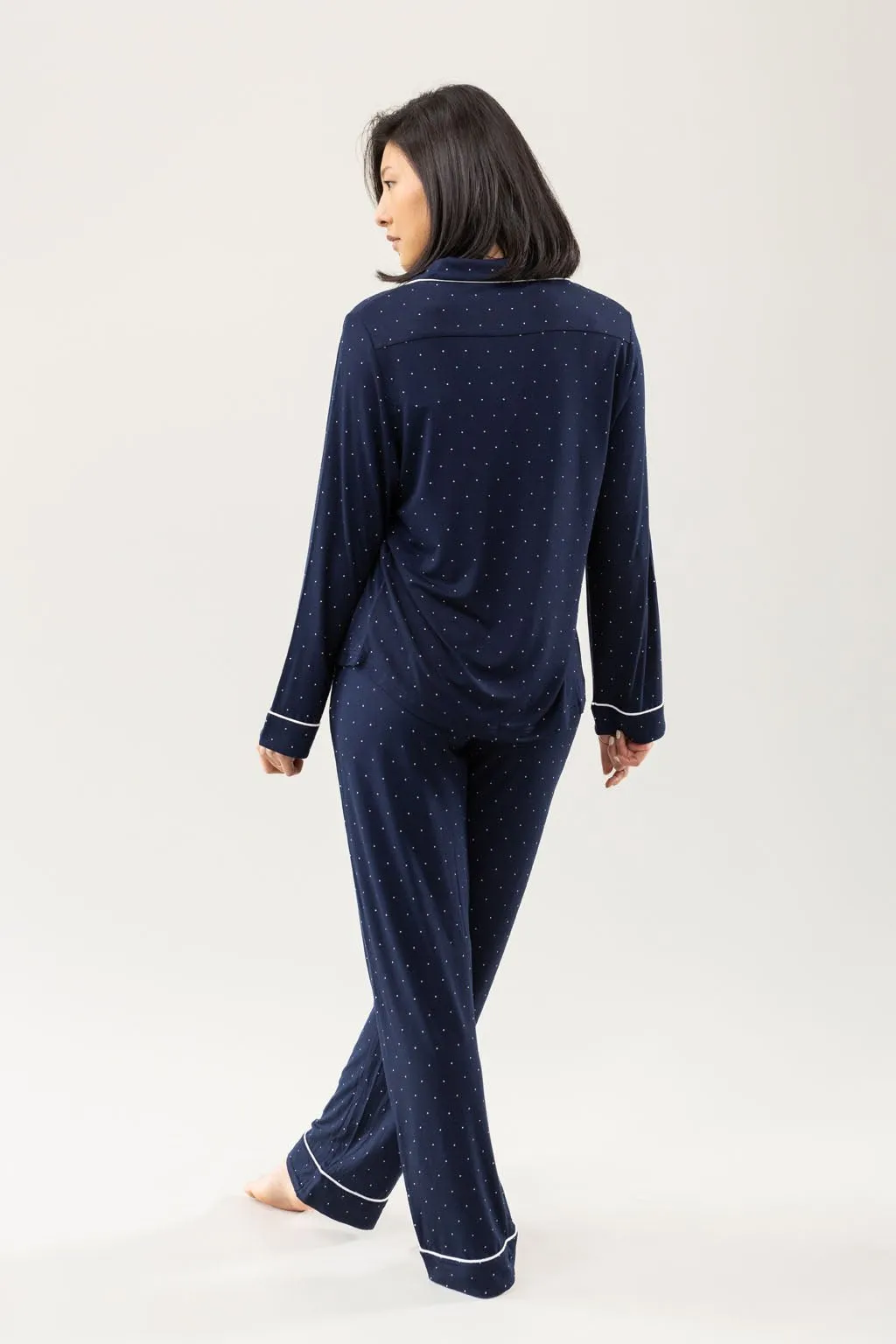 Women's Bamboo Stretch-Knit Long Sleeve Pajama Set