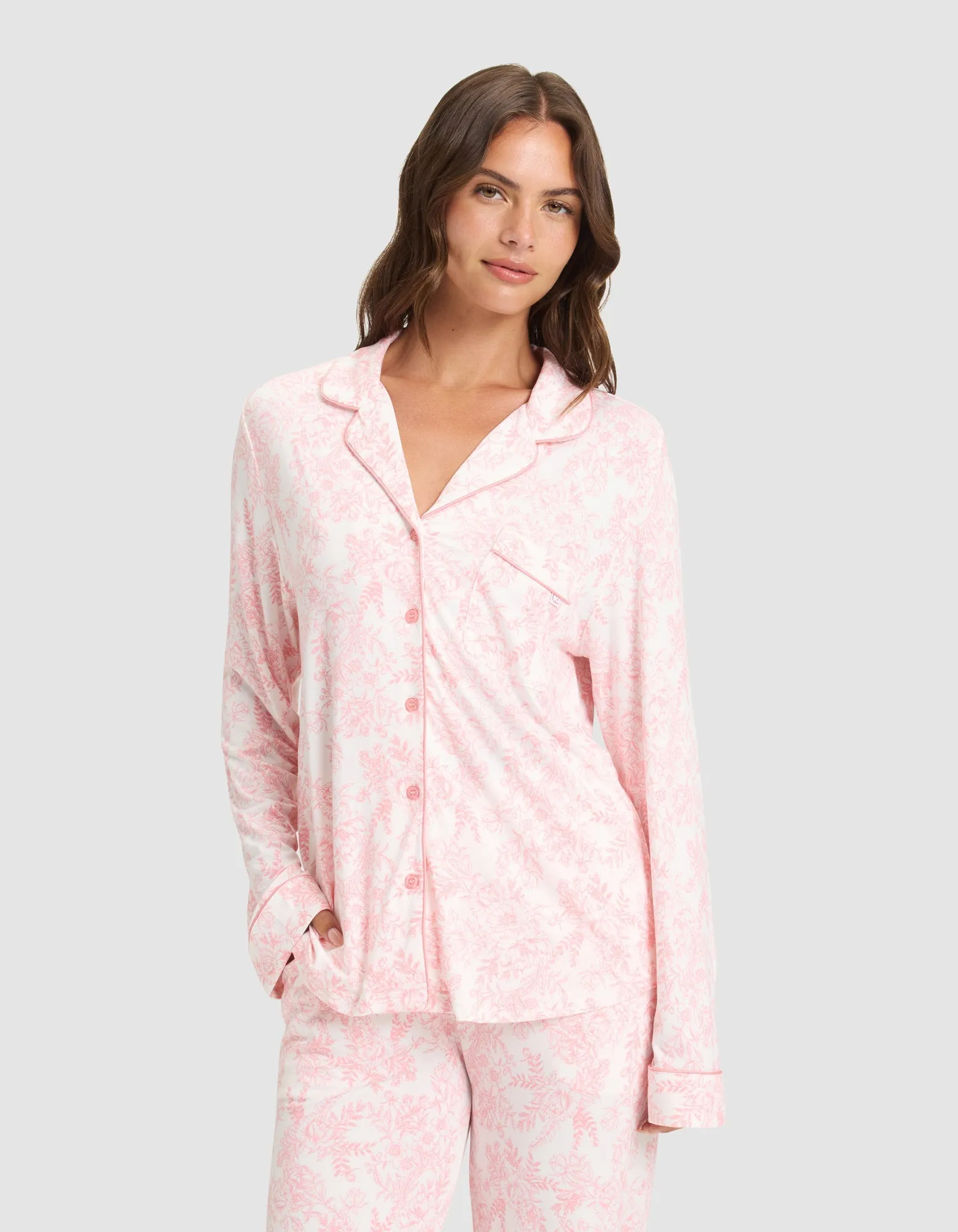 Women's Bamboo Stretch-Knit Long Sleeve Pajama Set
