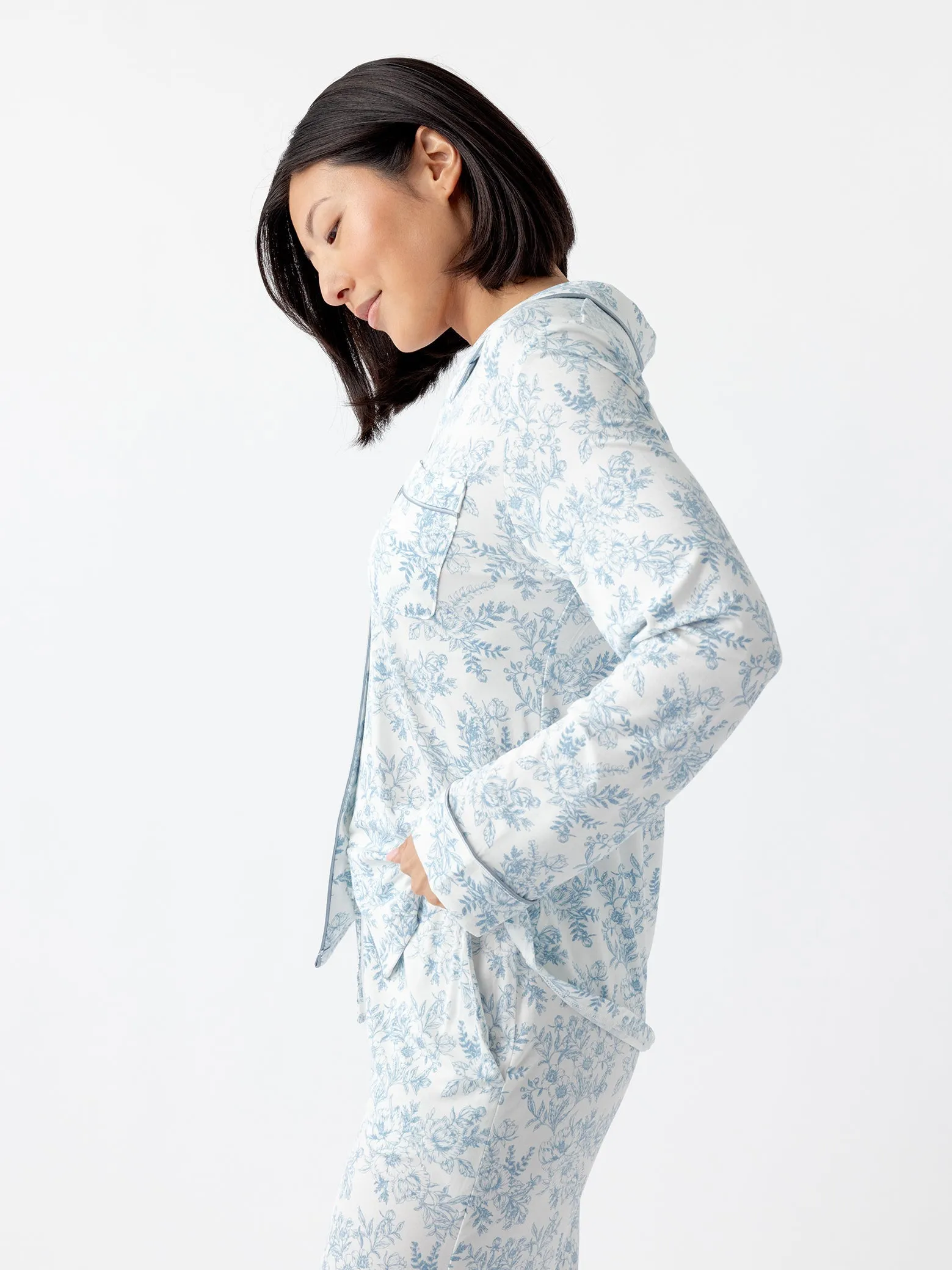 Women's Bamboo Stretch-Knit Long Sleeve Pajama Set