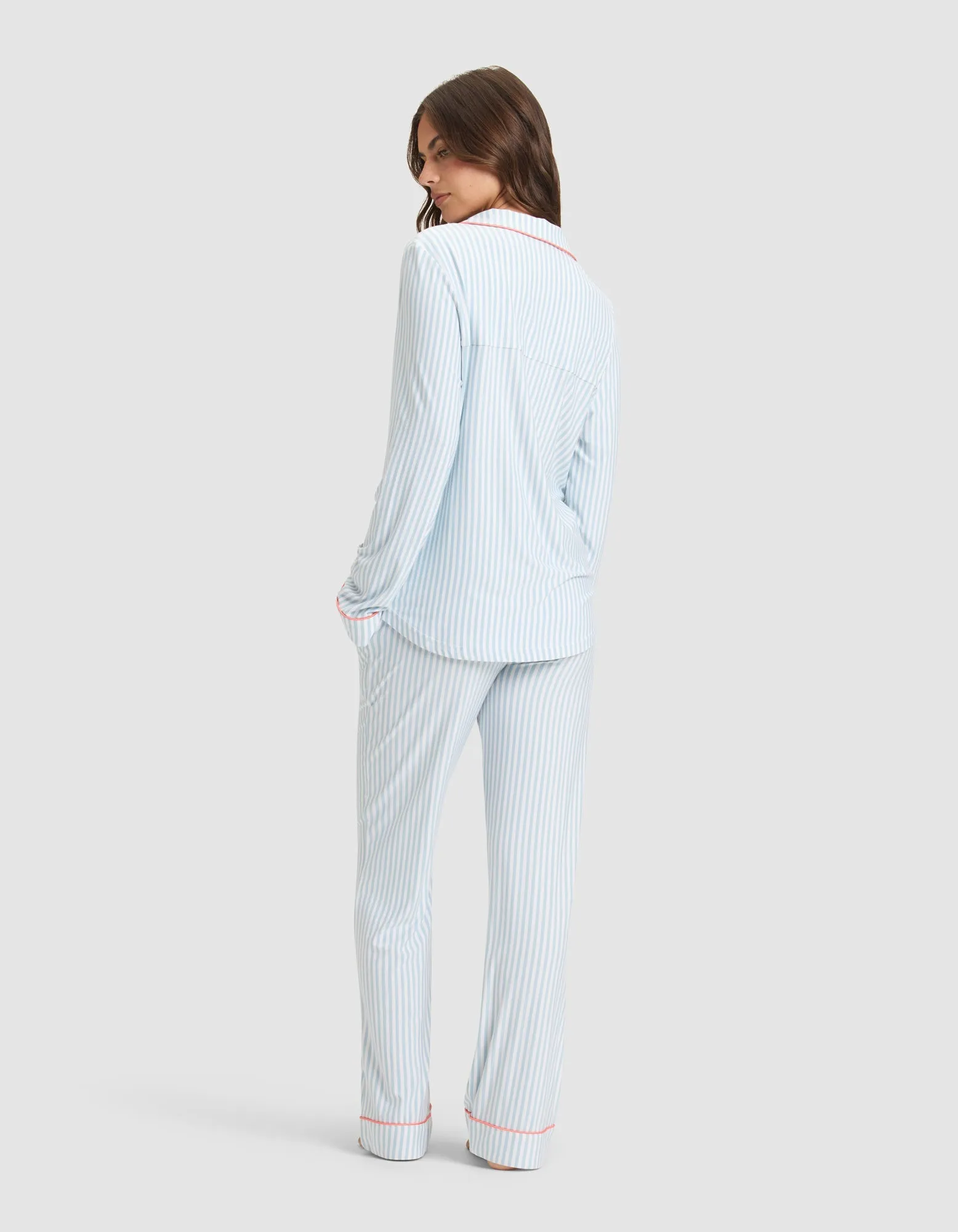 Women's Bamboo Stretch-Knit Long Sleeve Pajama Set