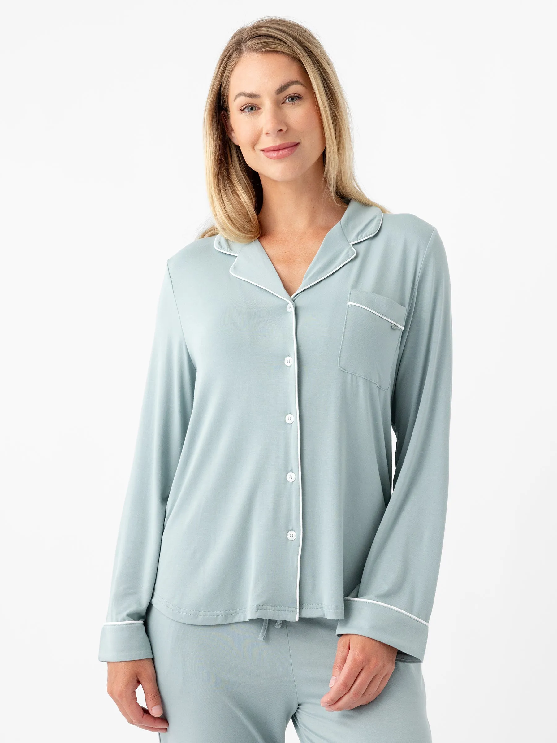 Women's Bamboo Stretch-Knit Long Sleeve Pajama Set