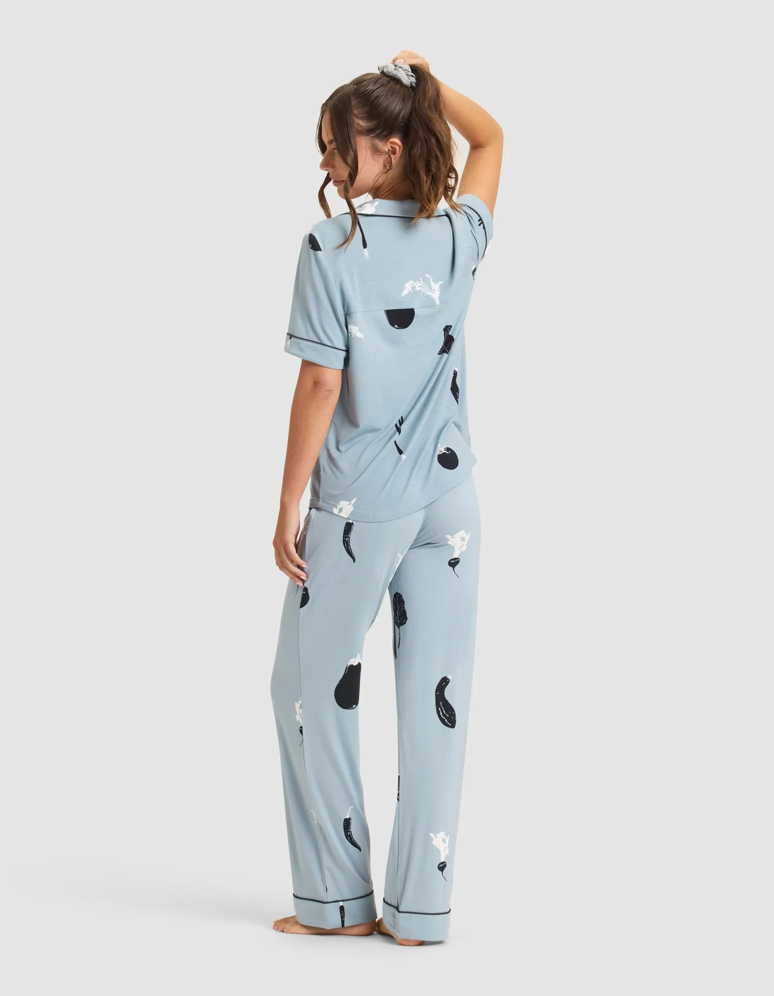 Women's Bamboo Stretch-Knit Short Sleeve & Pant Pajama Set