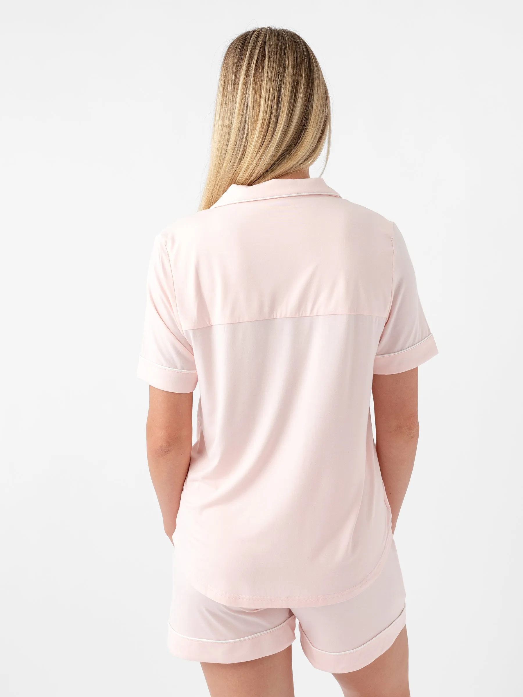 Women's Bamboo Stretch-Knit Short Sleeve & Pant Pajama Set