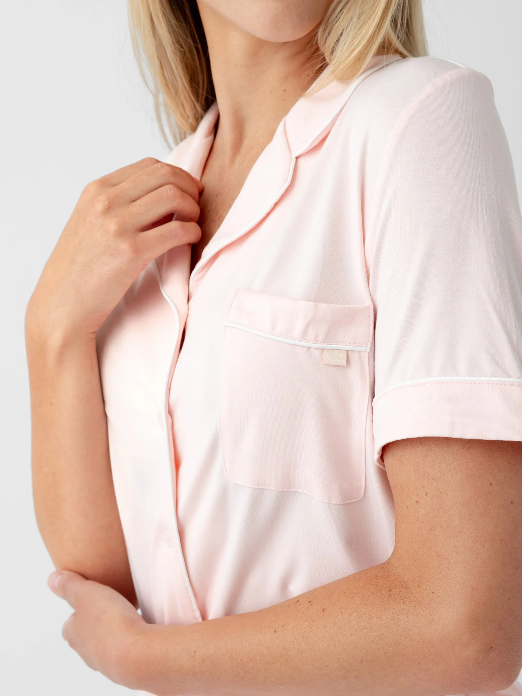 Women's Bamboo Stretch-Knit Short Sleeve & Pant Pajama Set
