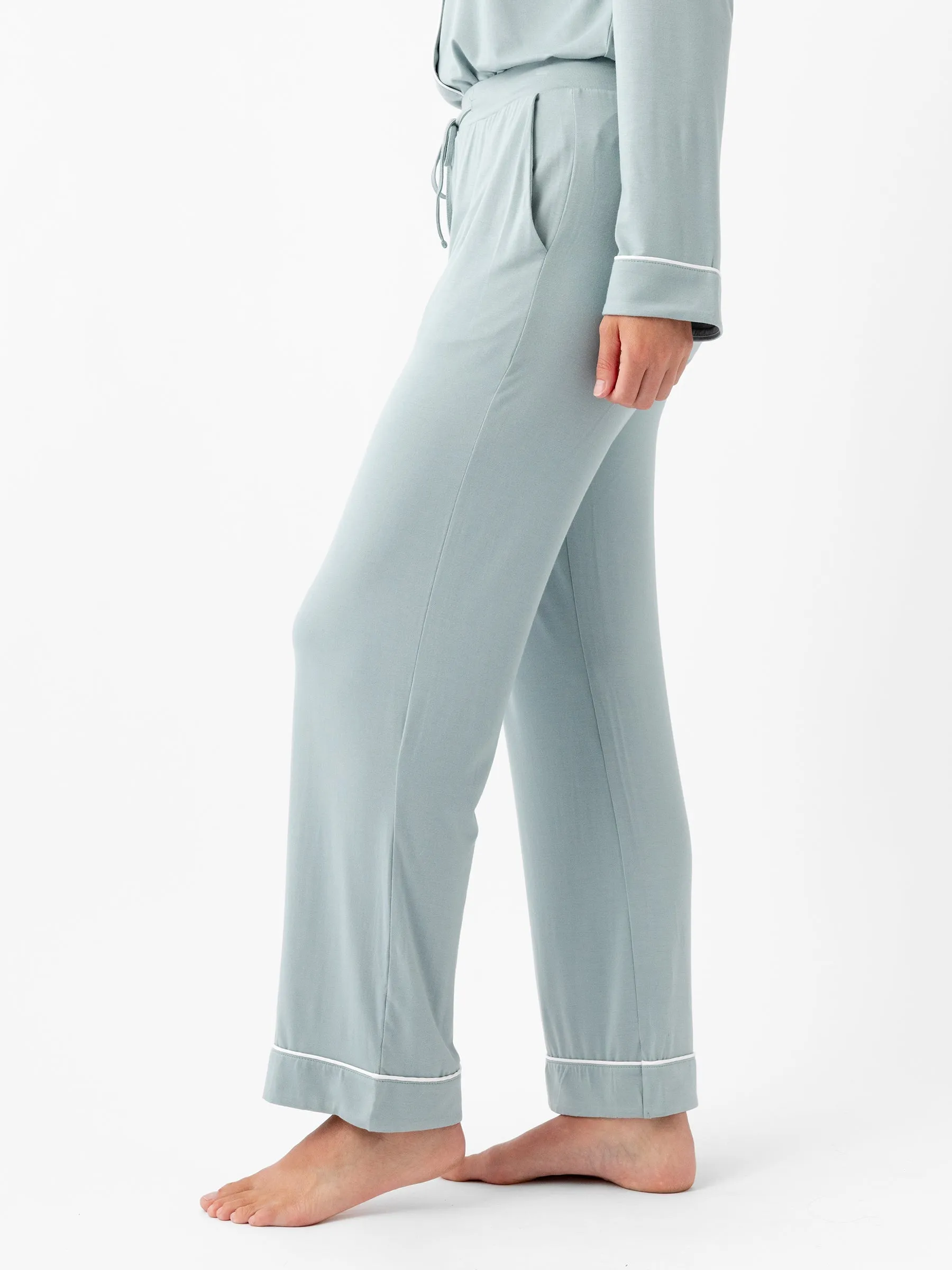 Women's Bamboo Stretch-Knit Short Sleeve & Pant Pajama Set
