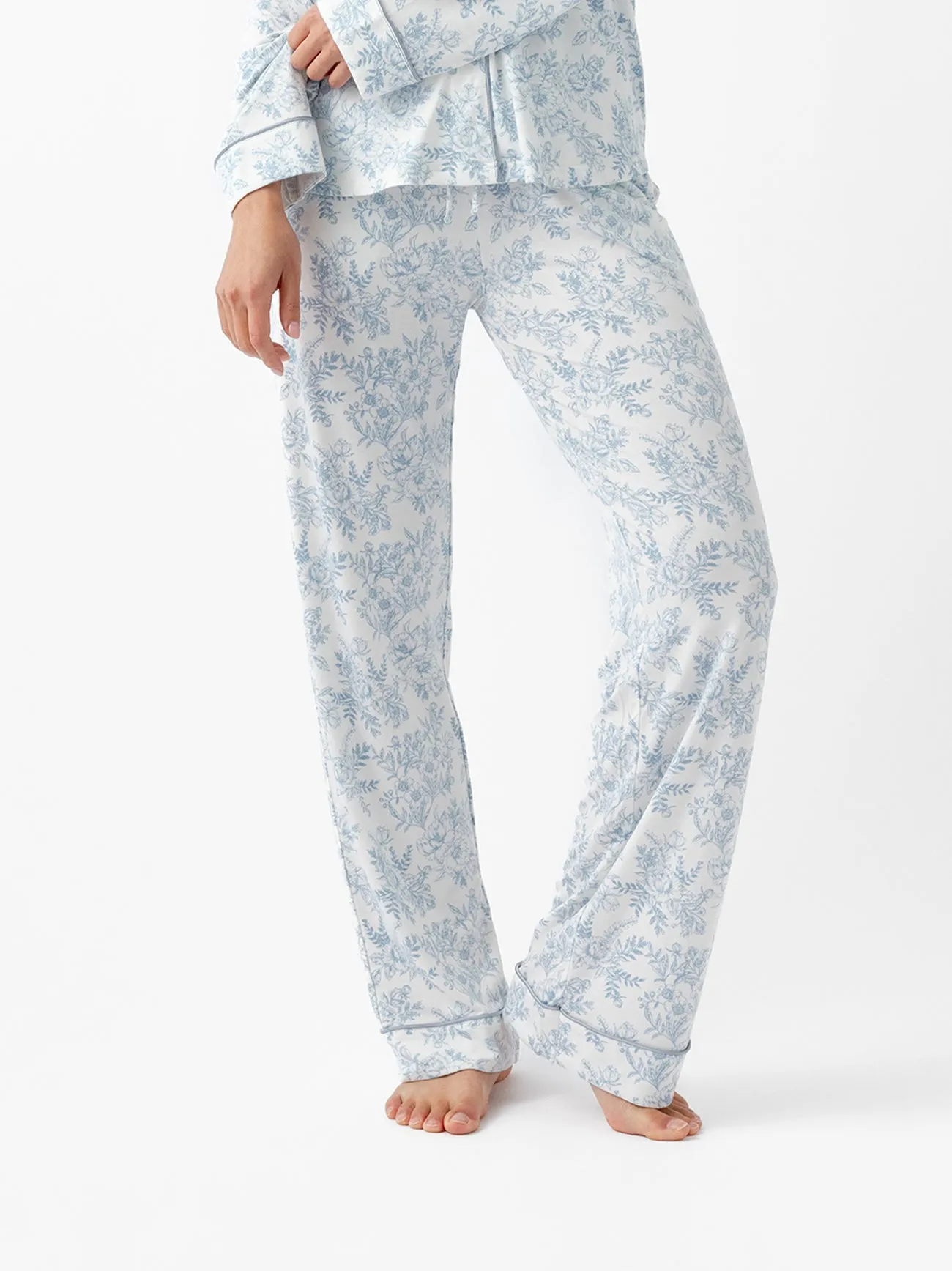 Women's Bamboo Stretch-Knit Short Sleeve & Pant Pajama Set