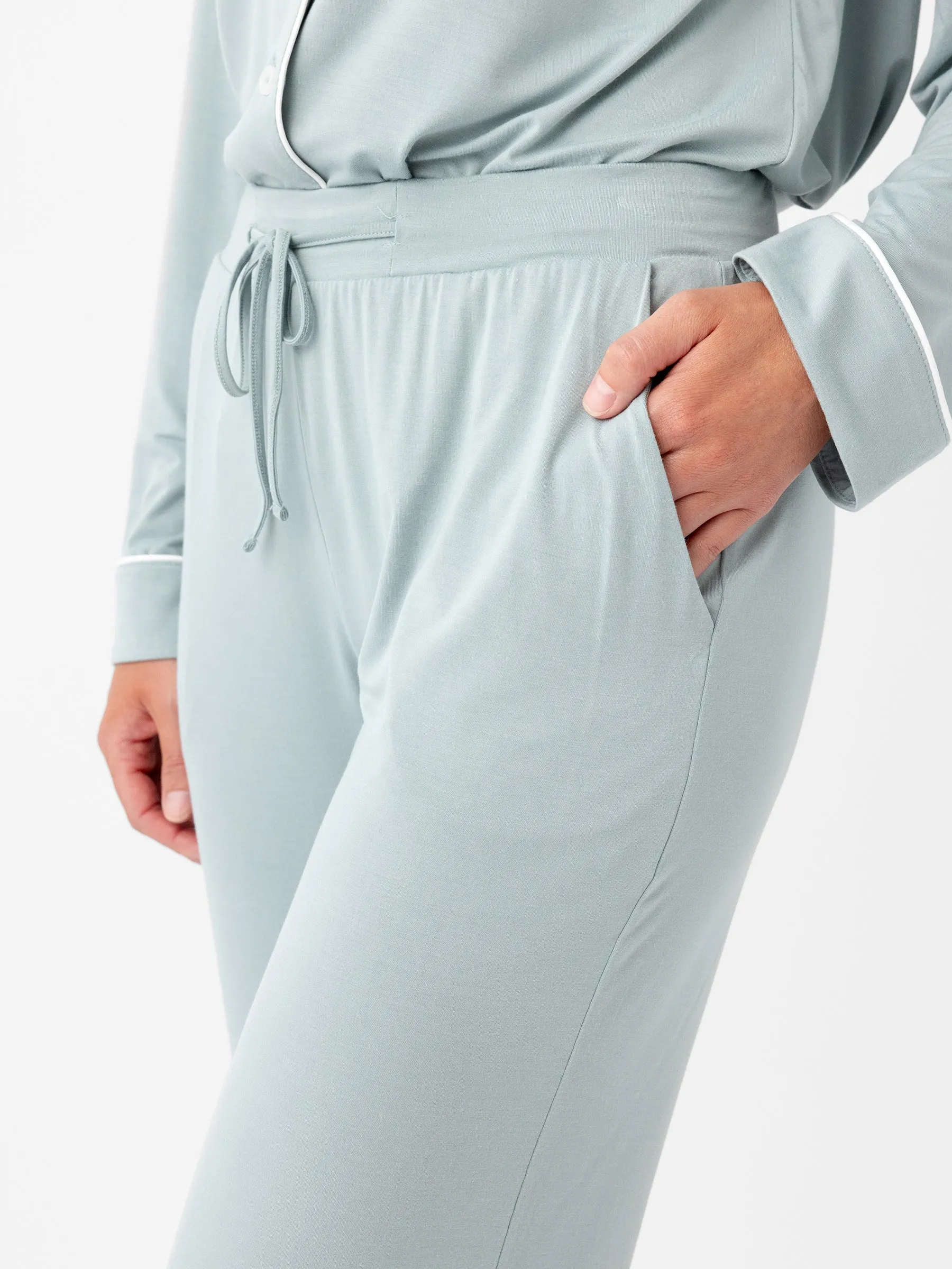 Women's Bamboo Stretch-Knit Short Sleeve & Pant Pajama Set