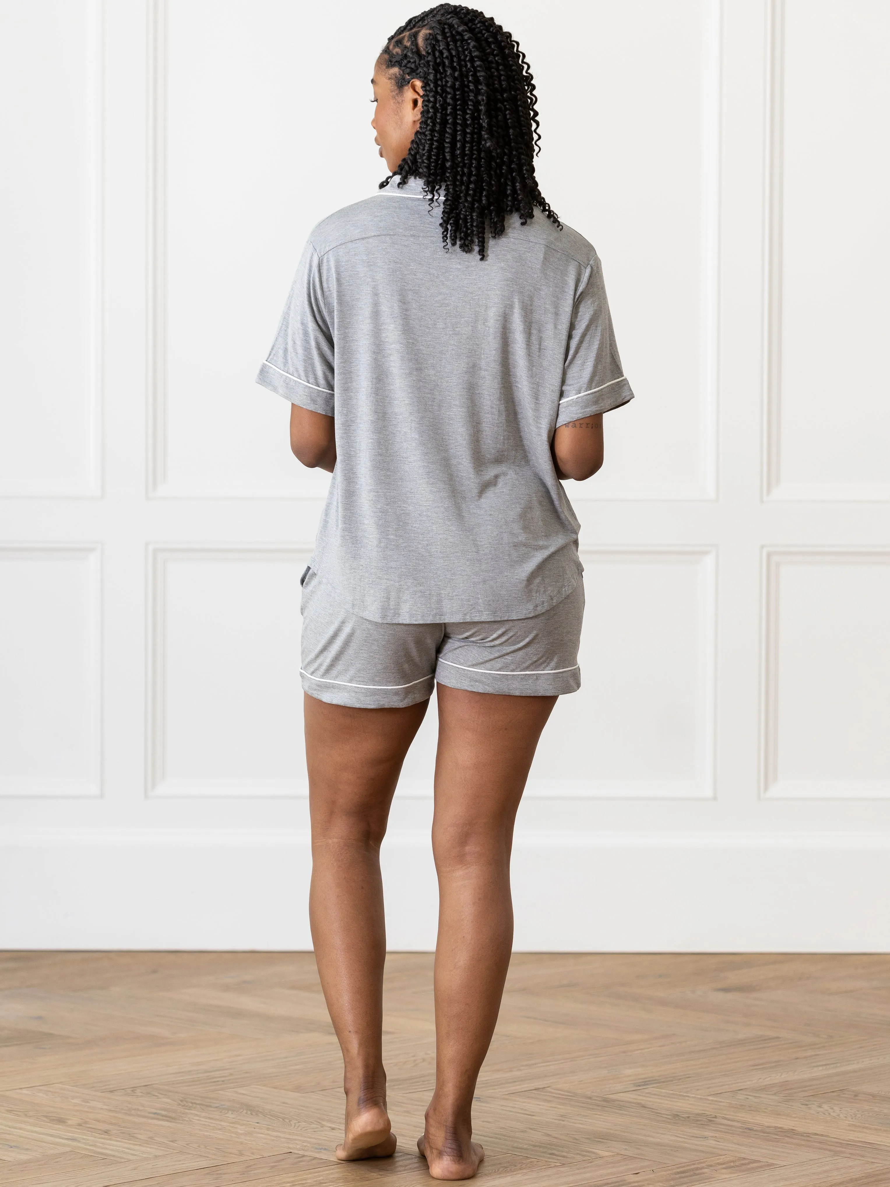 Women's Bamboo Stretch-Knit Short Sleeve Pajama Set