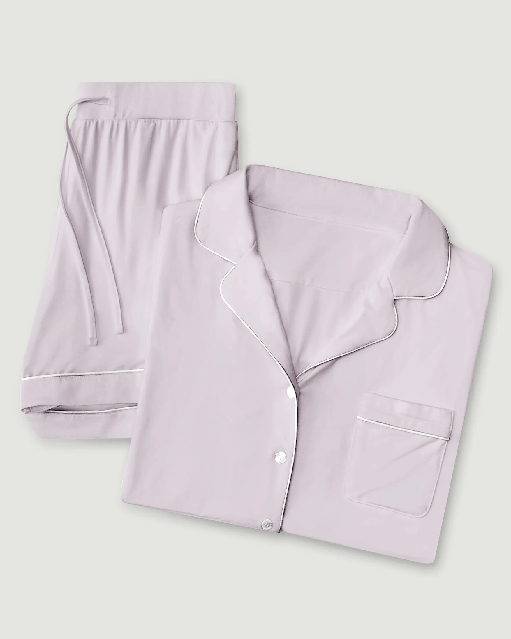 Women's Bamboo Stretch-Knit Short Sleeve Pajama Set
