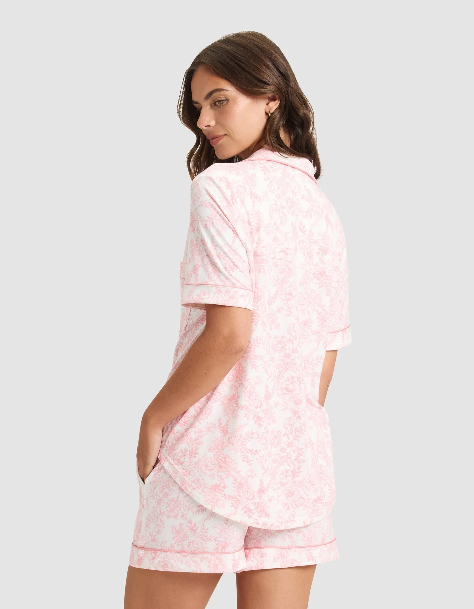 Women's Bamboo Stretch-Knit Short Sleeve Pajama Set
