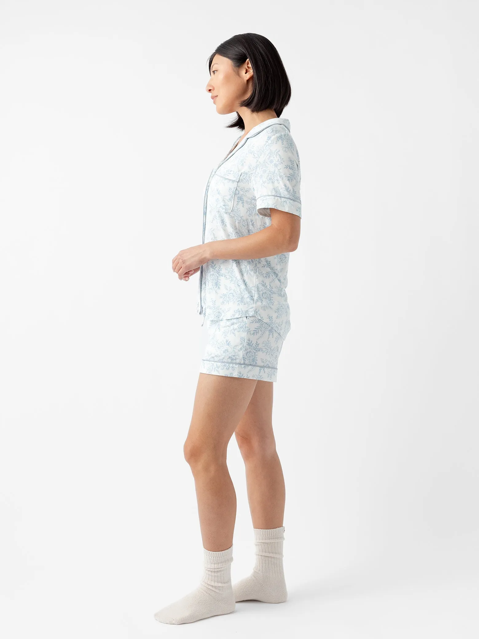Women's Bamboo Stretch-Knit Short Sleeve Pajama Set