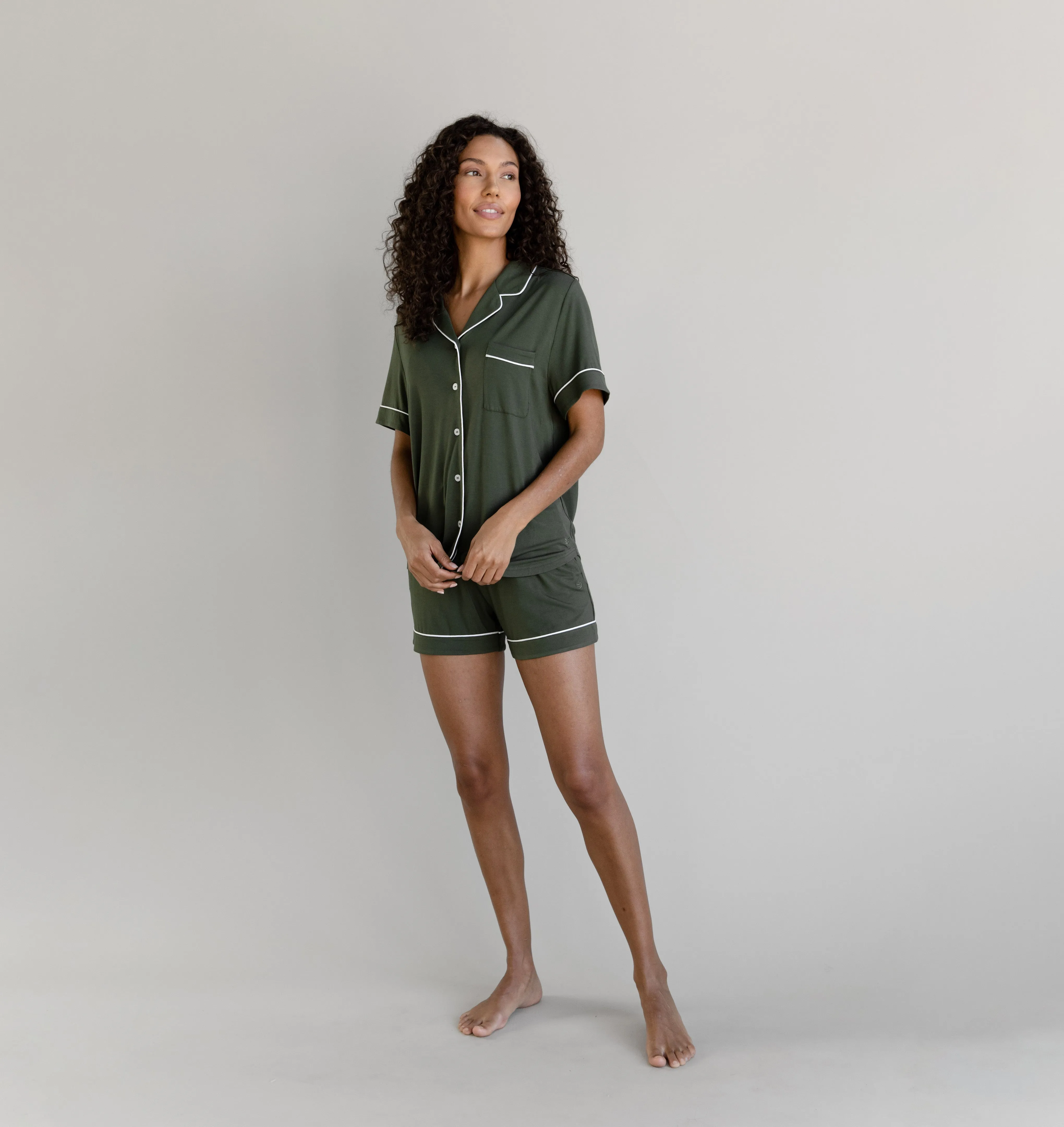 Women's Bamboo Stretch-Knit Short Sleeve Pajama Set