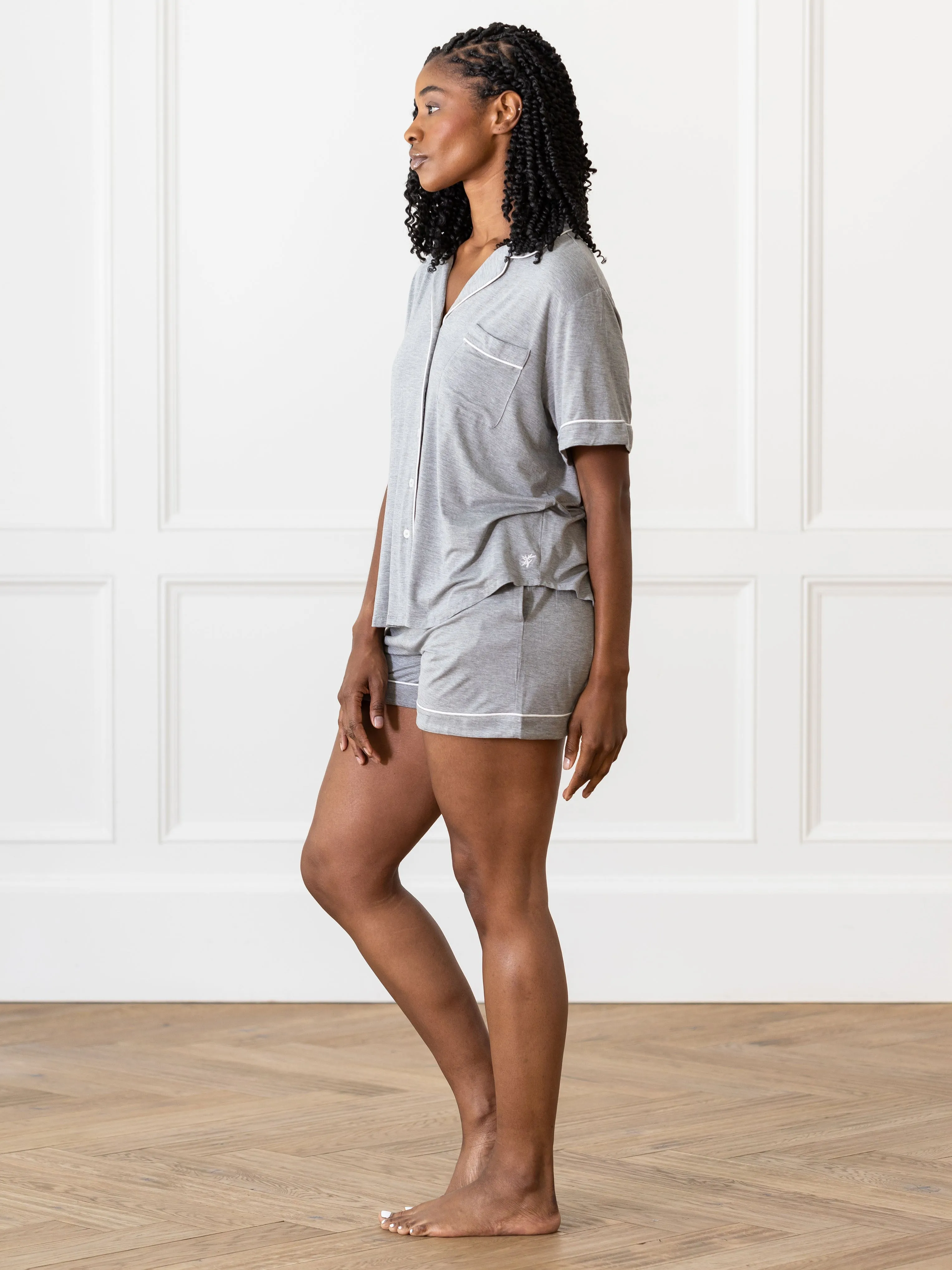 Women's Bamboo Stretch-Knit Short Sleeve Pajama Set