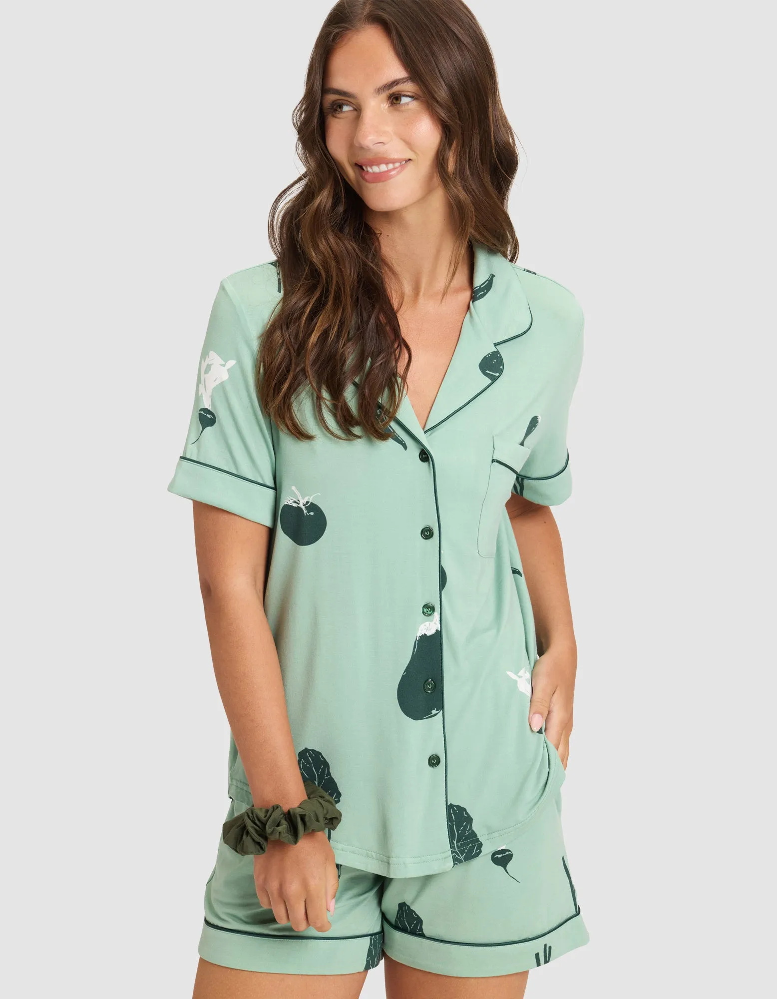Women's Bamboo Stretch-Knit Short Sleeve Pajama Set