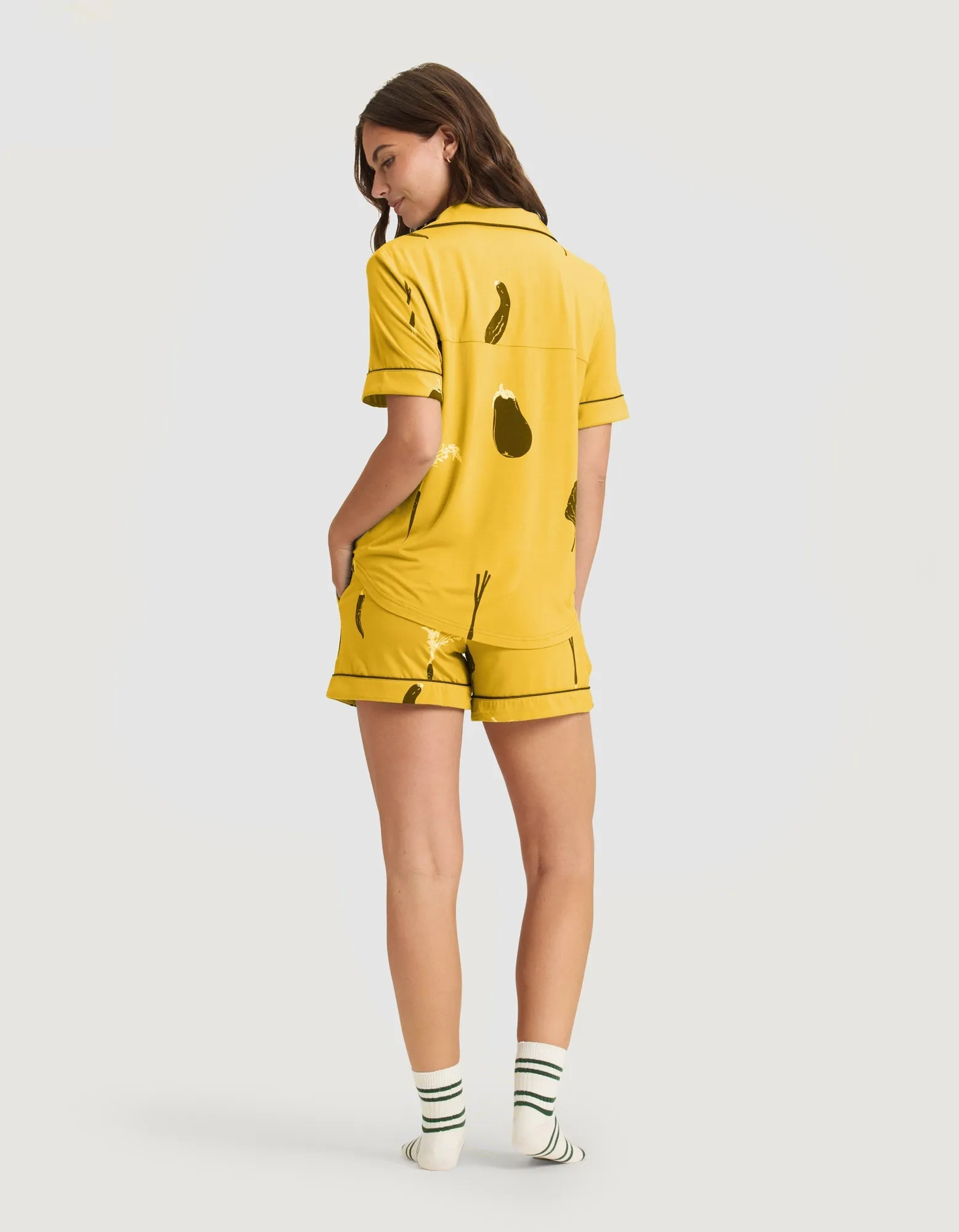 Women's Bamboo Stretch-Knit Short Sleeve Pajama Set