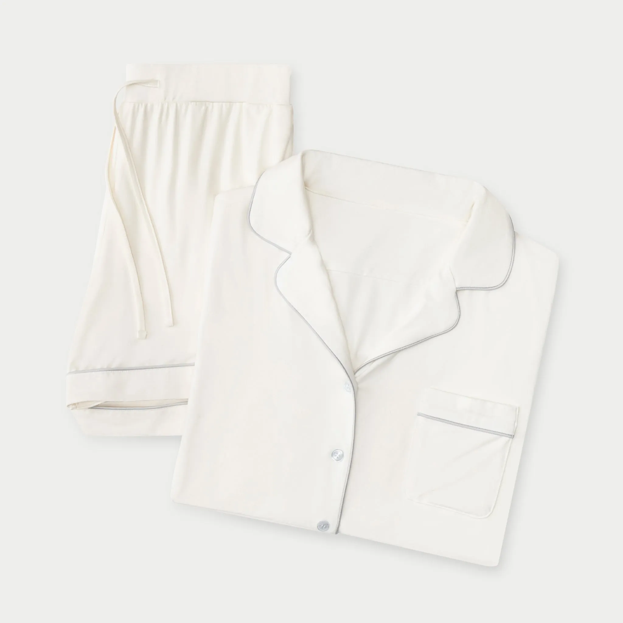 Women's Bamboo Stretch-Knit Short Sleeve Pajama Set