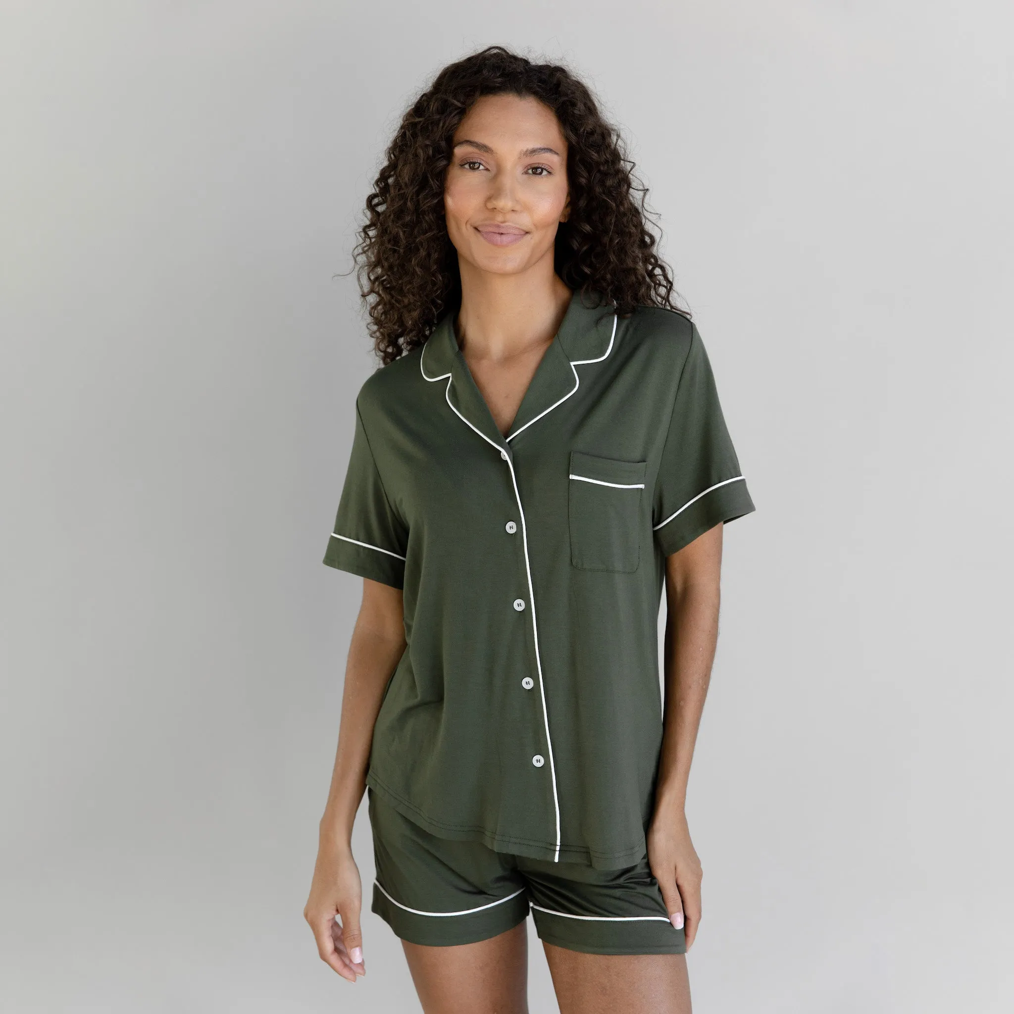 Women's Bamboo Stretch-Knit Short Sleeve Pajama Set