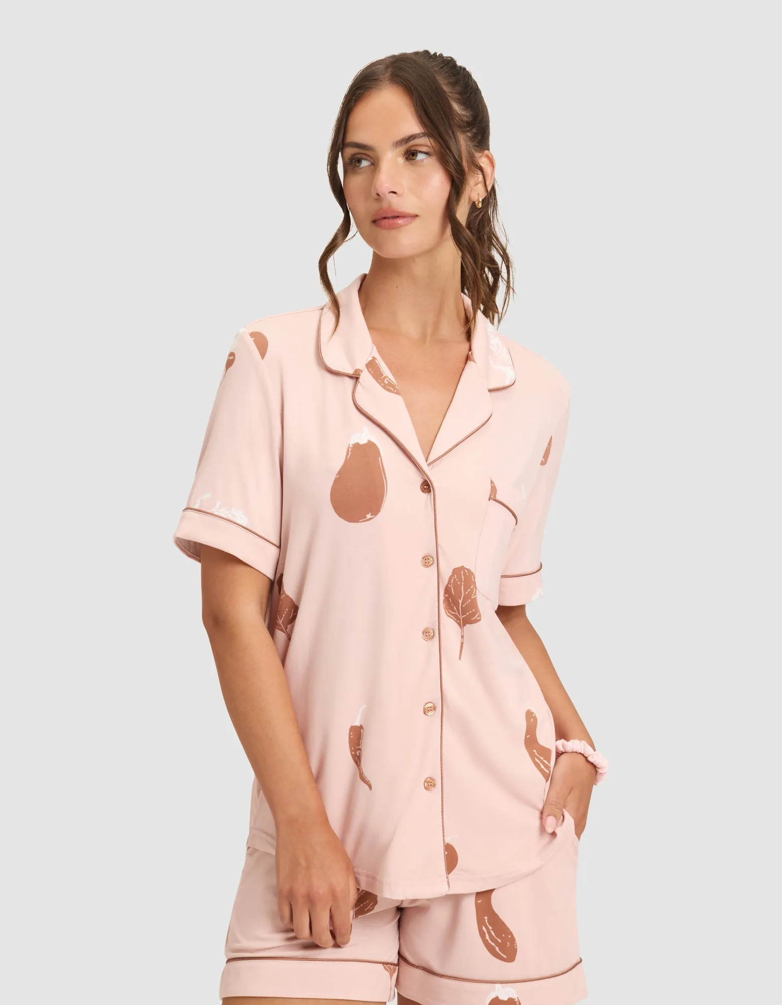 Women's Bamboo Stretch-Knit Short Sleeve Pajama Set