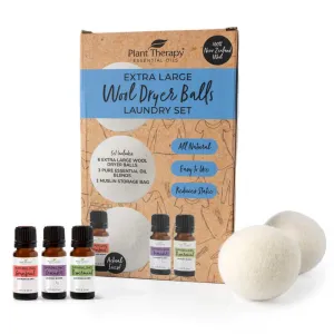 Wool Dryer Balls 6 Pack and Sparkling Laundry Blend 3 Pack