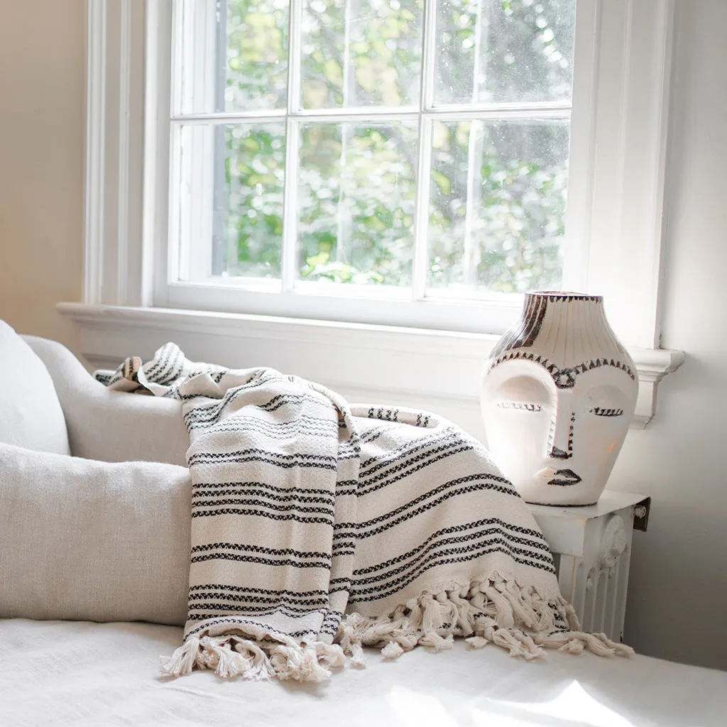 Woven Stripe Turkish Throw by SLATE   SALT