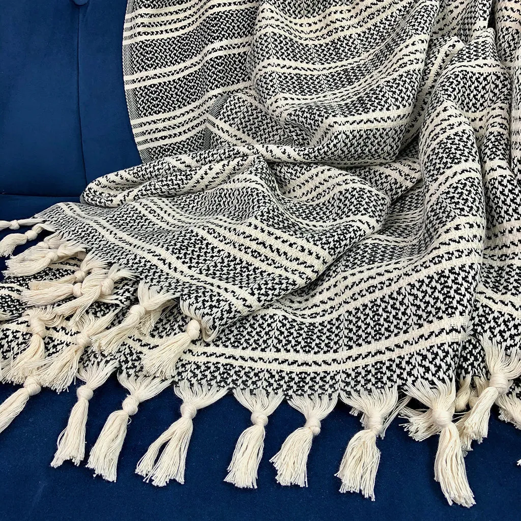 Woven Stripe Turkish Throw by SLATE   SALT