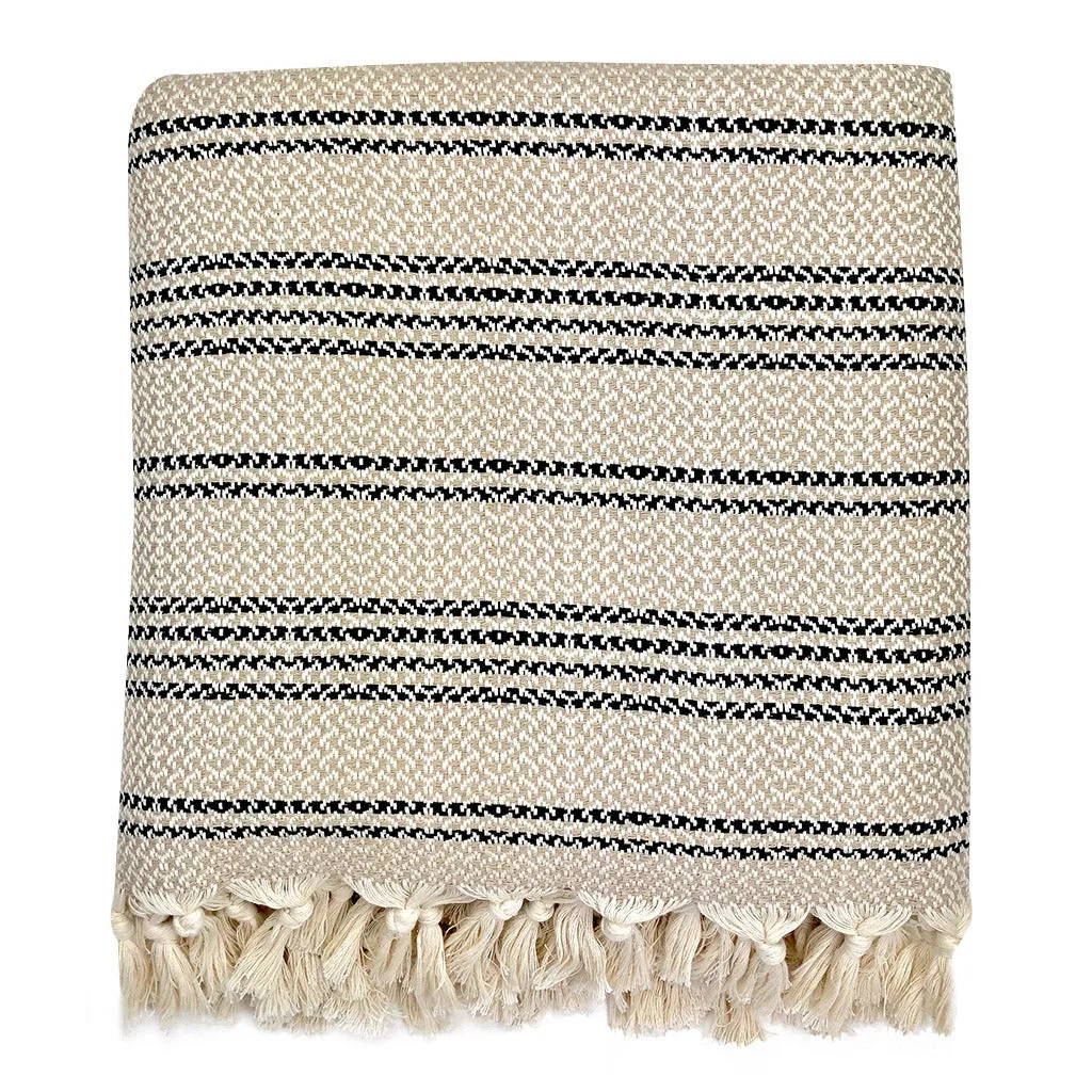 Woven Stripe Turkish Throw by SLATE   SALT