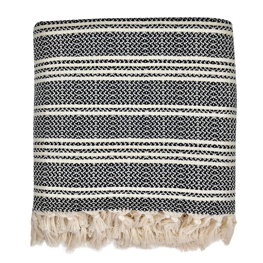 Woven Stripe Turkish Throw by SLATE   SALT