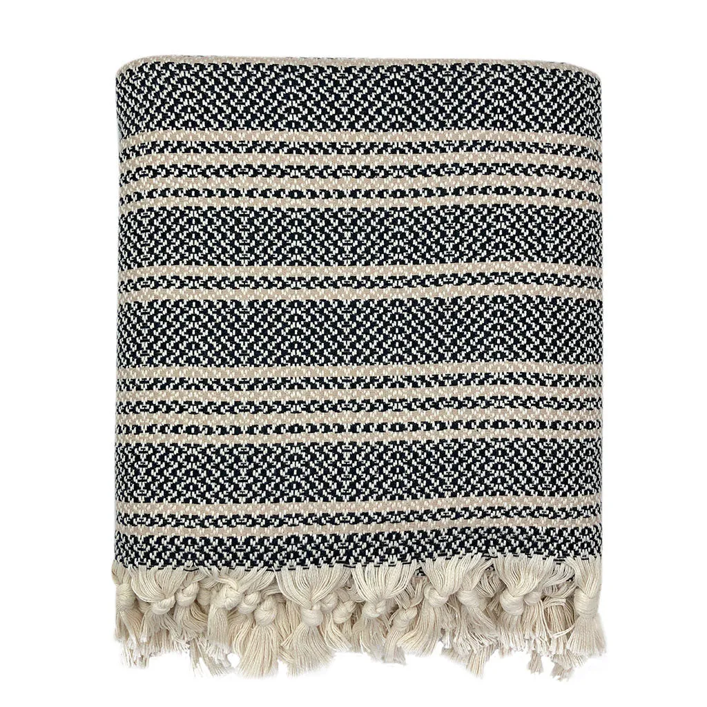 Woven Stripe Turkish Throw by SLATE   SALT