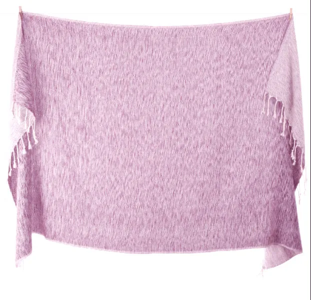 Yalova Ultra Soft Marbled Blanket Throw Pink by Hilana Upcycled Cotton